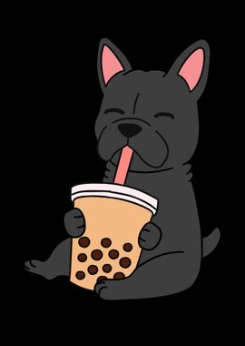 French Bulldog Bubble Tea 