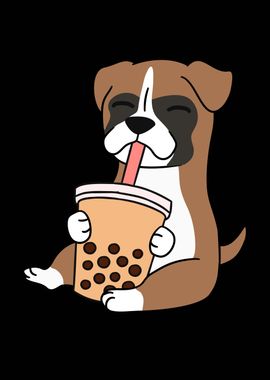 Boxer Dog Bubble Tea 