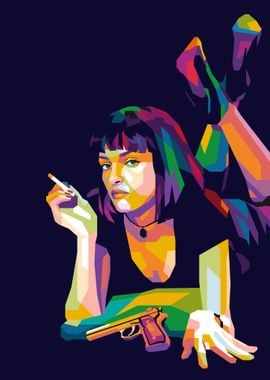 Pulp Fiction Popart Poster