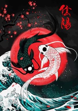 Art Poster Koi Fish Yin Yang