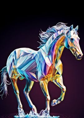 Low Poly Art Horse