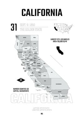 California state map USA