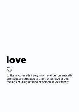 Love definition poster