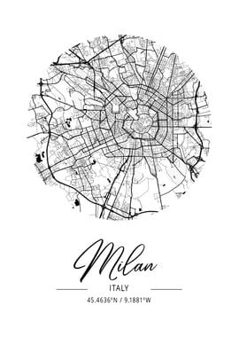 Milan City Map