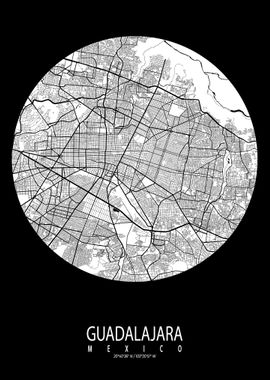 Guadalajara City Map Moon