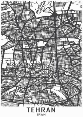 Tehran Iran City Map