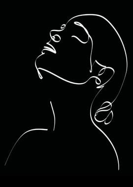 One Line Art Woman