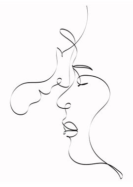 One Line Art Woman