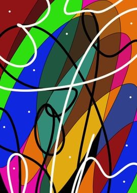 Abstract Line Art Poster