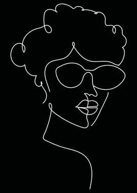 One Line Art Woman