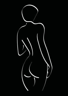 One Line Art Woman