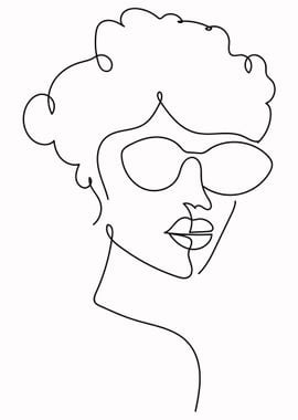 One Line Art Woman