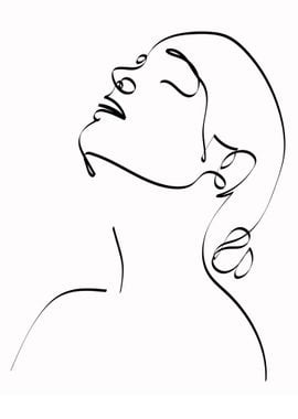 One Line Art Woman