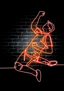 Neon Football Sport