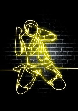 Neon Football Sport