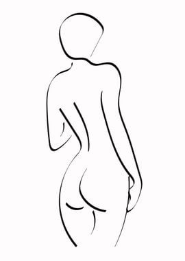 One Line Art Woman