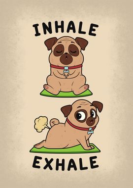 Funny Anime Yoga Pug