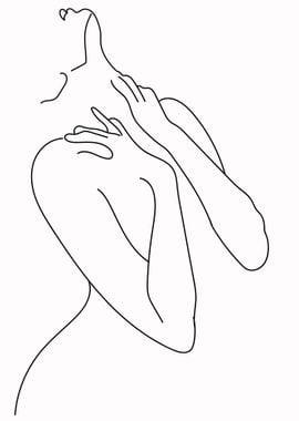 One Line Art Woman