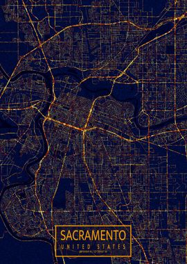 Sacramento City At Night