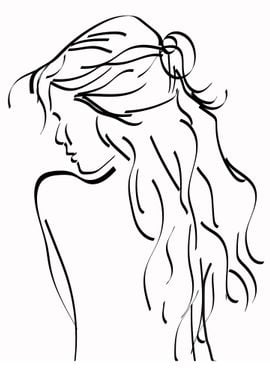 One Line Art Woman