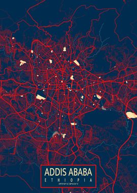 Addis Ababa City Map Hope