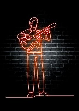 Guitar Neon Music