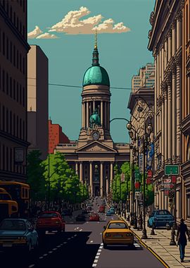 Belgrade pixel art