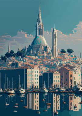 Marseille pixel art