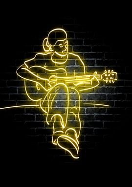 Guitar Neon Music