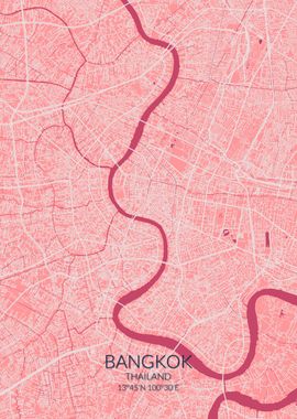 Bangkok Pink Rose Map