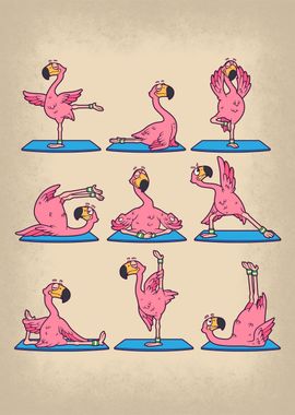 Anime Flamingo Yoga