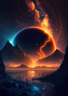 Fantasy Sunset Landscape