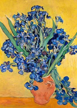 Van Gogh Irises in a Vase