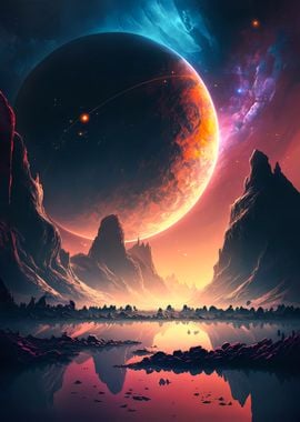 Dawn of Space Landscape