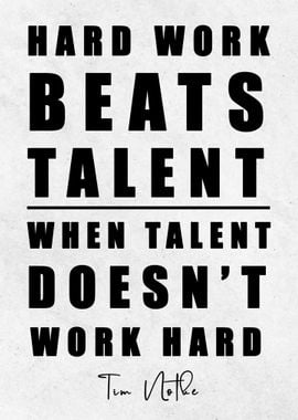 hard work beats talent