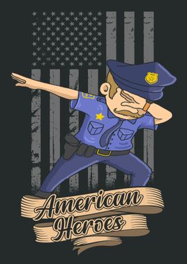 Dabbing Police Officer