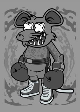 rat boxer cartoon