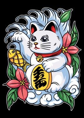 Maneki Neko Japanese Doll