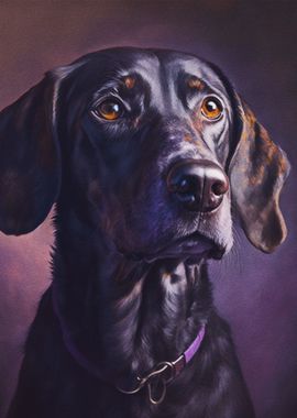 Black Dog Portrait