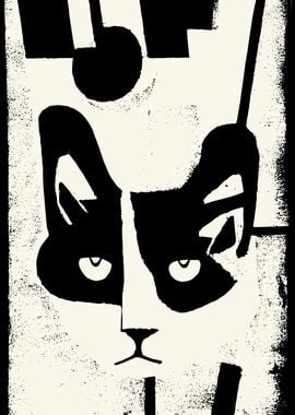 Panda Cat Portrait