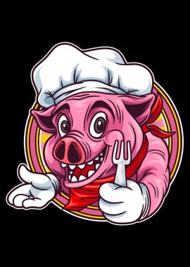 Pig Chef Mascot 