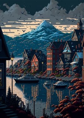 Bergen Pixel art