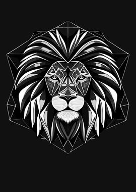 Geometric animal Lion