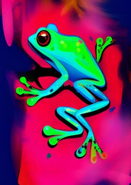 Funny Frog painted