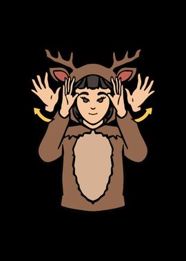 Deer Animal ASL Hand