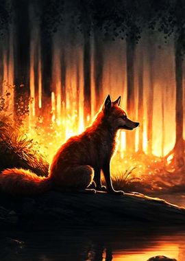 Fox In Forest