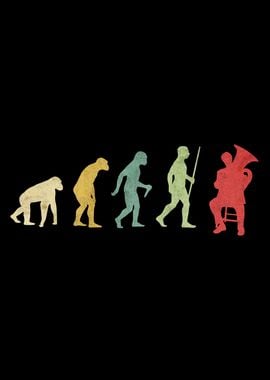 Tuba Playing Man Evolution