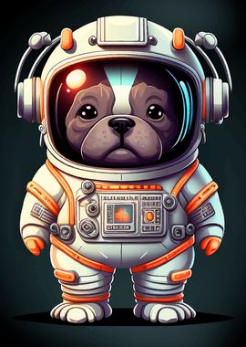 French Bulldog space dog