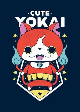 Cute Cat Yokai Kawaii Art