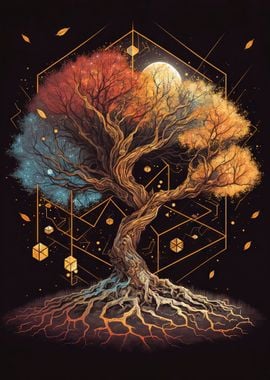 Colorful World Tree